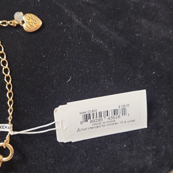 Betsey Johnson Red Strawberry and Gold Floral Necklace NWT - Picture 6 of 7